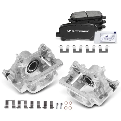 6 Pcs Rear Brake Calipers & Ceramic Brake Pads