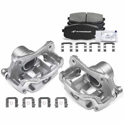 6 Pcs Front Brake Calipers & Ceramic Brake Pads
