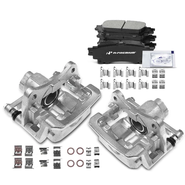 6-PC Brake Caliper + Brake Pad, Rear Driver & Passenger, 1-Piston, A-Premium APBC3747