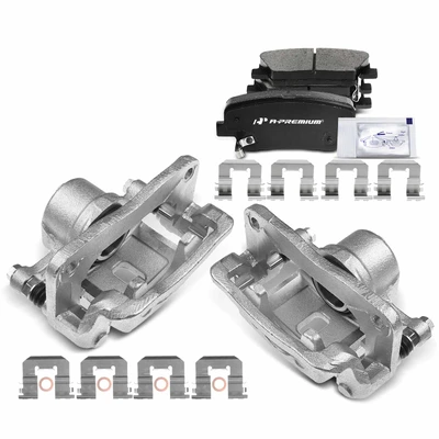 6 Pcs Rear Brake Calipers & Ceramic Brake Pads