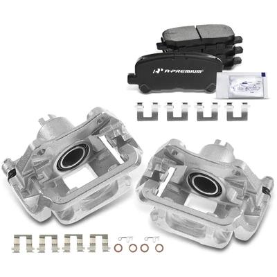 6 Pcs Rear Brake Calipers & Ceramic Brake Pads