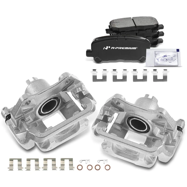 6-PC Brake Caliper + Brake Pad, Rear Driver & Passenger, 1-Piston, A-Premium APBC3750