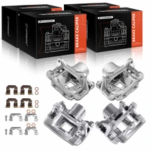 4 Pcs Front & Rear Brake Calipers with Bracket for 2011-2014 Hyundai Sonata
