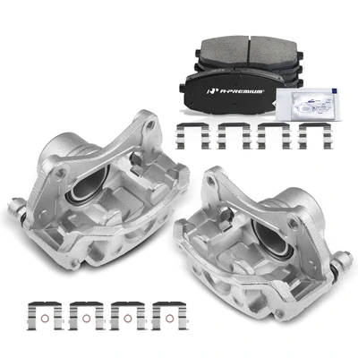 6 Pcs Front Brake Calipers & Ceramic Brake Pads