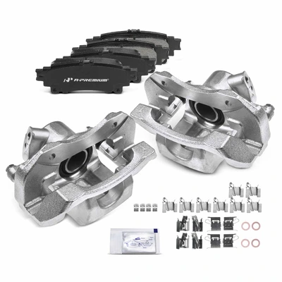 6 Pcs Rear Brake Calipers & Ceramic Brake Pads