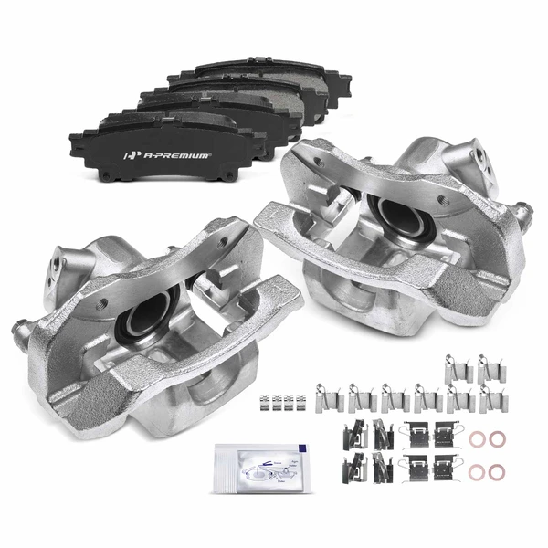 6-PC Brake Caliper + Brake Pad, Rear Driver & Passenger, 1-Piston, A-Premium APBC3753