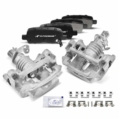 6 Pcs Rear Brake Calipers & Ceramic Brake Pads