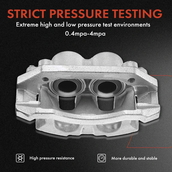 12-PC Brake Caliper + Brake Pad, Front & Rear, 2-Piston (Front); 1-Piston (Rear), A-Premium APBC3537