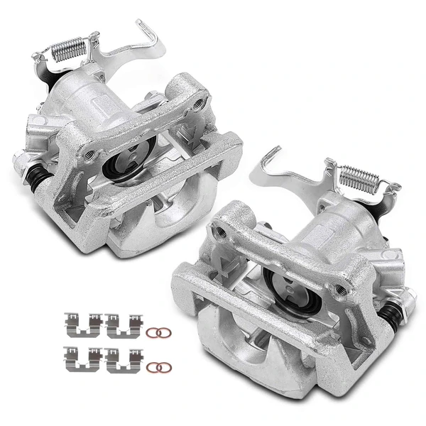 2 Pcs Rear Brake Calipers with Bracket for 2014-2018 Mazda 3