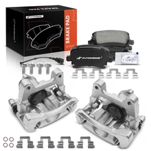 6 Pcs Rear Brake Calipers & Ceramic Brake Pads for 2009-2011 Volkswagen Tiguan