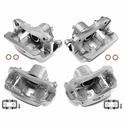4 Pcs Front & Rear Brake Calipers with Bracket