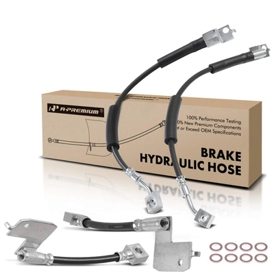 4 Pcs Front & Rear Brake Hydraulic Hose