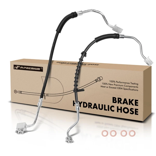 2 Pcs Front Brake Hydraulic Hose for Ford Ranger Mazda B2300 B3000 1995-1997