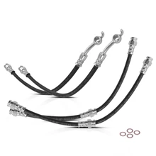 4 Pcs Front & Rear Brake Hydraulic Hose