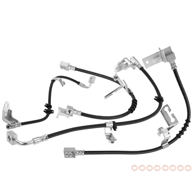 4 Pcs Front & Rear Brake Hydraulic Hose
