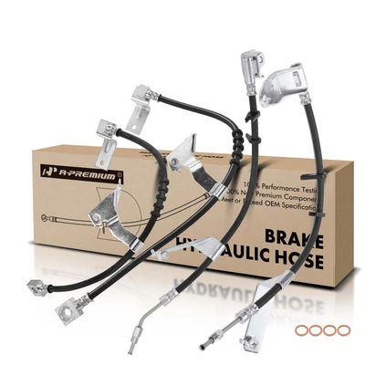 4 Pcs Front & Rear Brake Hydraulic Hose