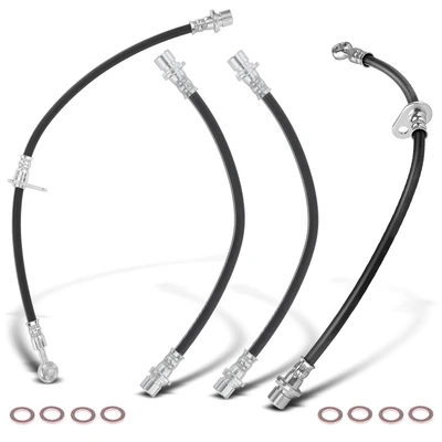 4 Pcs Front & Rear Brake Hydraulic Hose