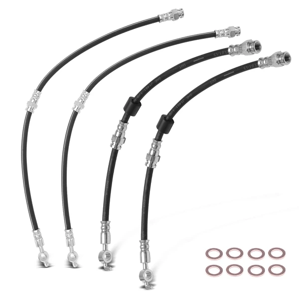 2 Pcs Rear Brake Hydraulic Hose for 1993-1997 Ford Probe