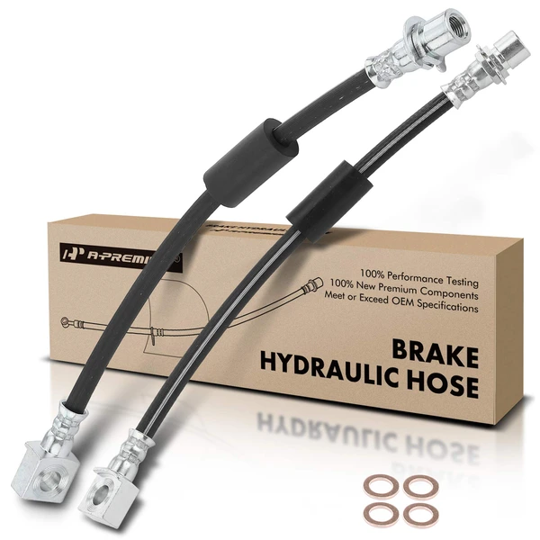 2 Pcs Rear Outer Brake Hydraulic Hose for Chevy Silverado 3500 HD GMC 6.0L 6.6L