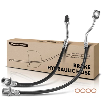 2 Pcs Rear Outer Brake Hydraulic Hose