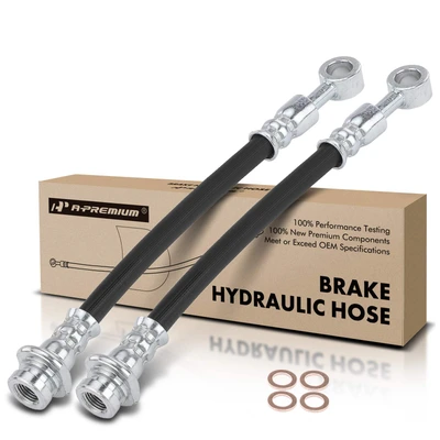 2 Pcs Rear Outer Brake Hydraulic Hose