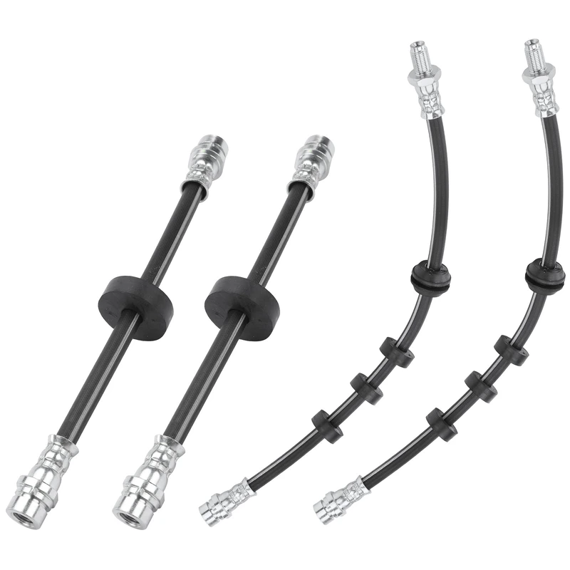 4 Pcs Front & Rear Brake Hydraulic Hose for 2000-2004 Ford Focus