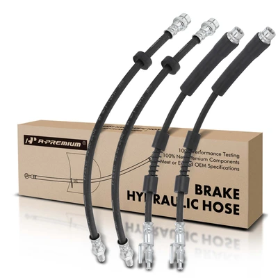 4 Pcs Front & Rear Brake Hydraulic Hose