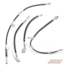 4 Pcs Front & Rear Brake Hydraulic Hose