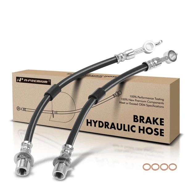 2 Pcs Rear Brake Hydraulic Hose for Ford Fusion Lincoln MKZ Mercury