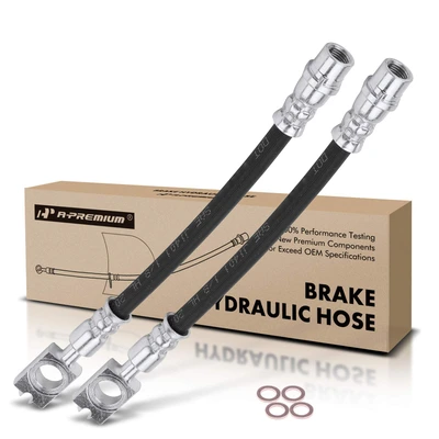 2 Pcs Rear Outer Brake Hydraulic Hose