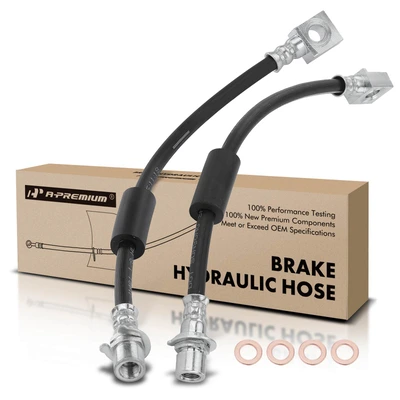 2 Pcs Rear Outer Brake Hydraulic Hose