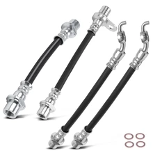 4 Pcs Rear Inner & Outer Brake Hydraulic Hose