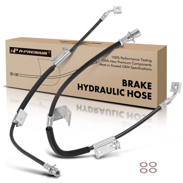 2 Pcs Front Brake Hydraulic Hose for Chevy Express 1500 2010-2014 GMC Savana 1500