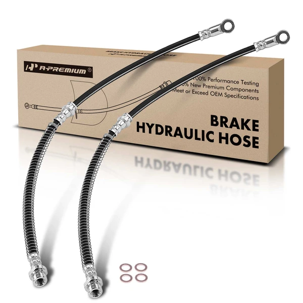 2 Pcs Front Brake Hydraulic Hose for 2002-2006 Mitsubishi Lancer