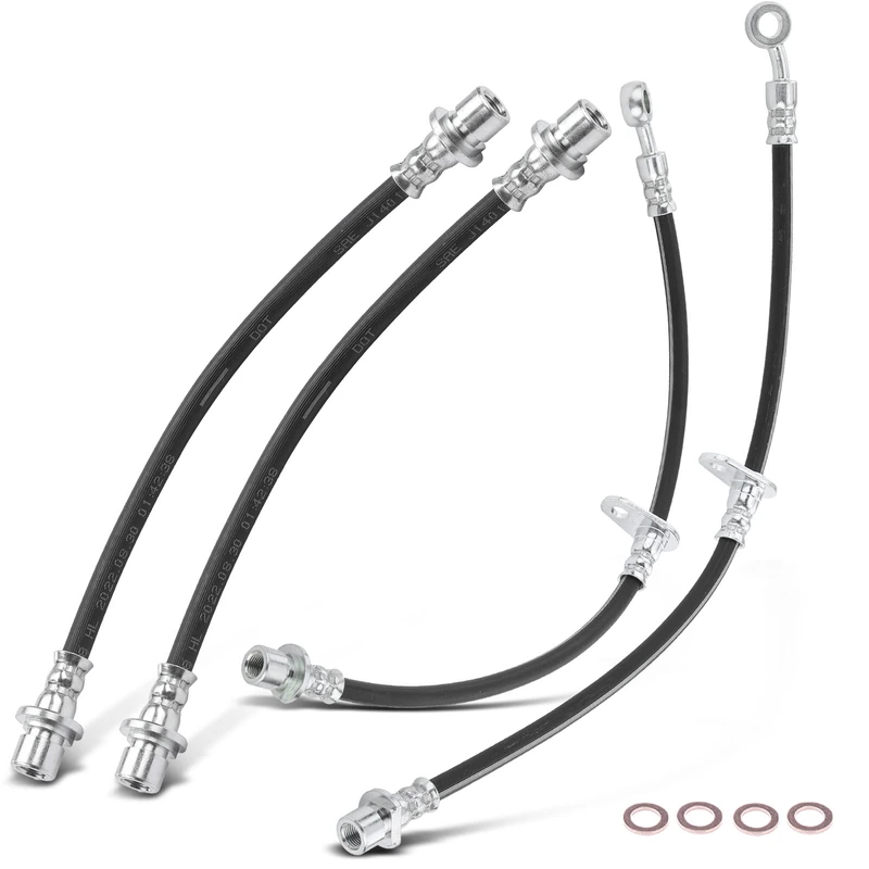 4 Pcs Front & Rear Brake Hydraulic Hose for 1997-2001 Honda CR-V