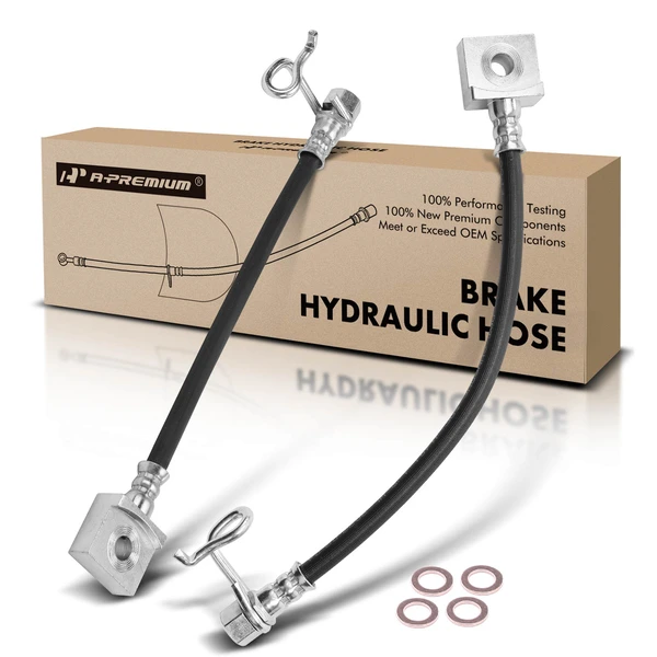 2 Pcs Rear Brake Hydraulic Hose for Ford F53 2011-2021 F59 2015-2020