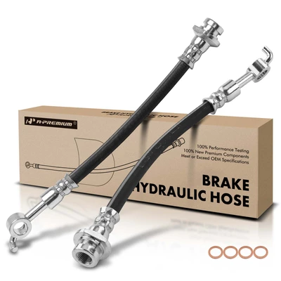 2 Pcs Rear Outer Brake Hydraulic Hose