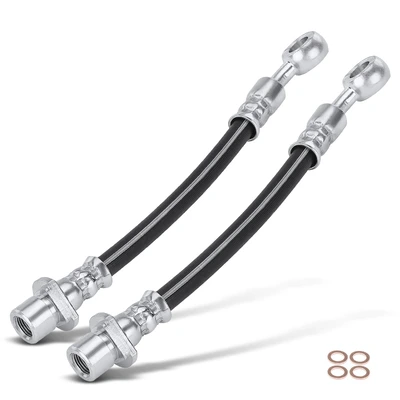 2 Pcs Rear Outer Brake Hydraulic Hose