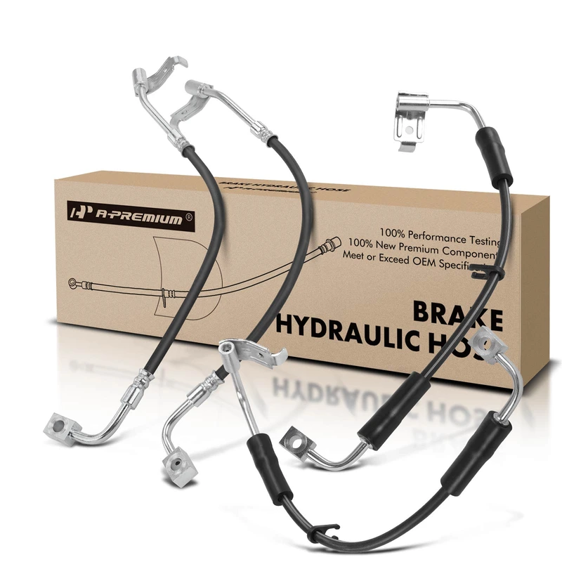 4 Pcs Front & Rear Brake Hydraulic Hose for Jeep Wrangler 2007 V6 3.8L