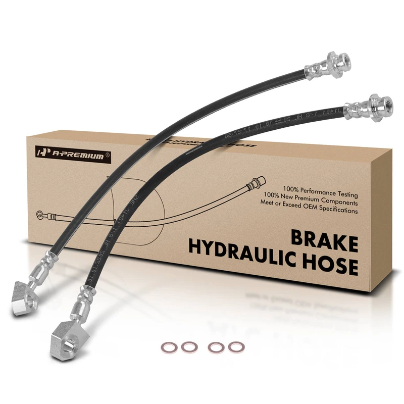 2 Pcs Front Brake Hydraulic Hose for 1986-1994 Nissan D21