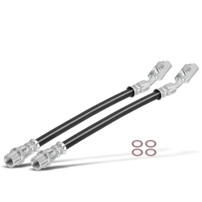 2 Pcs Rear Outer Brake Hydraulic Hose
