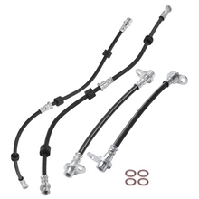 4 Pcs Front & Rear Brake Hydraulic Hose for 2007-2009 Mitsubishi Lancer