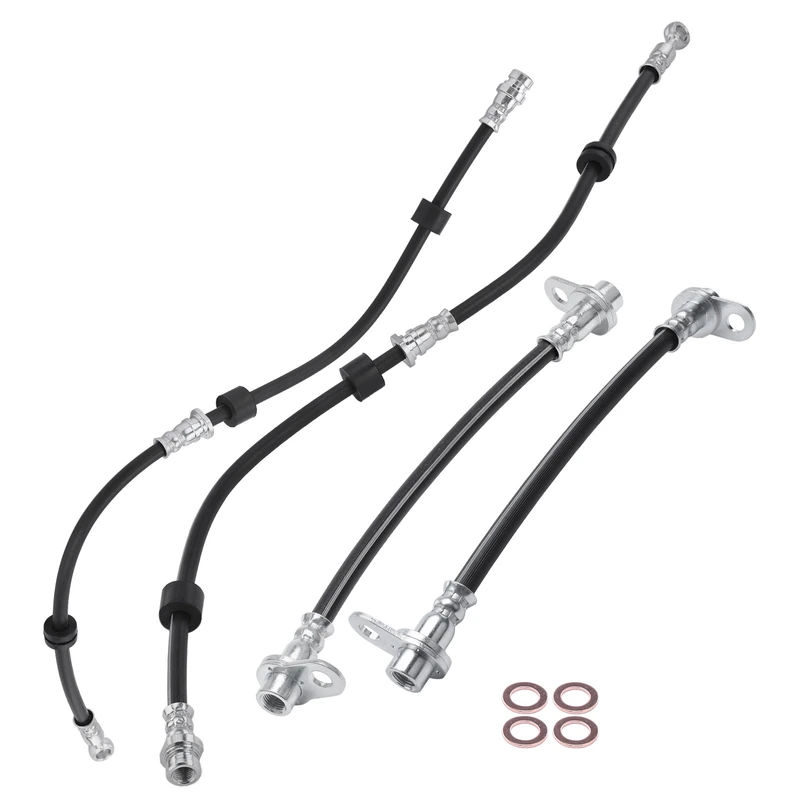 4 Pcs Front & Rear Brake Hydraulic Hose for Mitsubishi Lancer 2007-2016