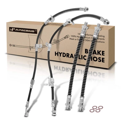 4 Pcs Front & Rear Brake Hydraulic Hose