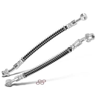 2 Pcs Rear Outer Brake Hydraulic Hose