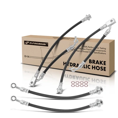 4 Pcs Front & Rear Brake Hydraulic Hose