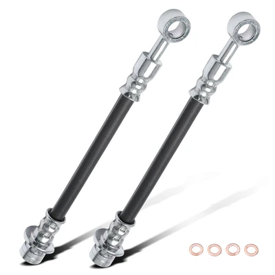 2 Pcs Rear Outer Brake Hydraulic Hose