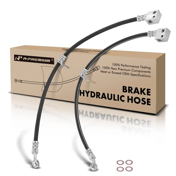 2 Pcs Front Brake Hydraulic Hose for Honda Fit 2007-2008