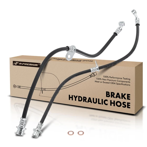 2 Pcs Front Brake Hydraulic Hose for Honda Civic 2006-2011 1.3L 1.8L