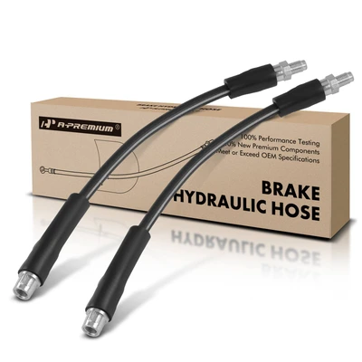 2 Pcs Front Outer Brake Hydraulic Hose